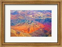 Framed Aerial view of Land Pattern on Atacama Desert, Chile