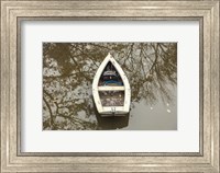 Framed Maine Georgetown Boat and Reflection