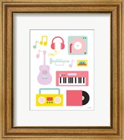 Framed 'Lets Listen to Music I' border=