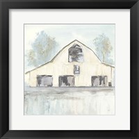 Framed White Barn V