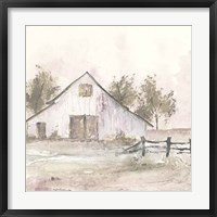 White Barn II Framed Print