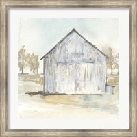 Framed White Barn I