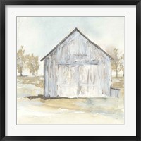 Framed White Barn I
