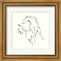 Framed Line Horse VIII