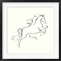 Line Horse VI Framed Print