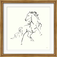 Framed Line Horse IV
