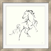 Framed Line Horse IV