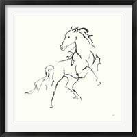 Framed Line Horse IV