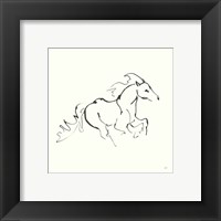 Framed 'Line Horse II' border=