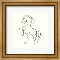 Framed Line Horse I