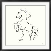 Framed Line Horse I