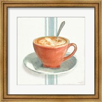 Framed Wake Me Up Coffee III With Stripes No Cookie