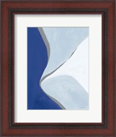 Framed Retro Abstract III Blue