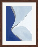 Framed Retro Abstract III Blue