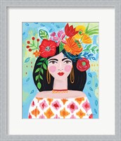 Framed 'Boho Girl II' border=