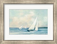 Framed Sailboats at Sunrise