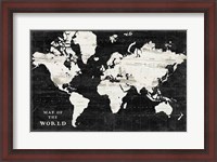 Framed World Map Black