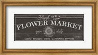 Framed Flower Market I Dark Wood