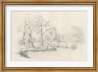 Framed Lakeside Sketch