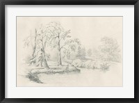 Framed Lakeside Sketch