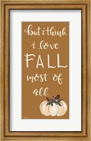 Framed I Love Fall Most of All
