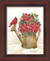 Framed 'Christmas Lodge Watering Can' border=