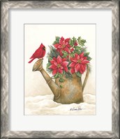 Framed Christmas Lodge Watering Can