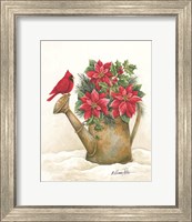 Framed 'Christmas Lodge Watering Can' border=