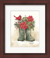 Framed Christmas Lodge Boots