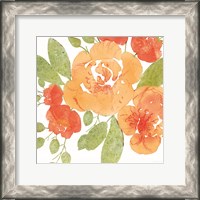 Framed Peachy Floral II