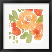 Peachy Floral II Framed Print