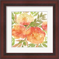 Framed Peachy Floral III