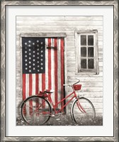 Framed Patriotic Bicycle