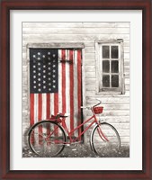 Framed Patriotic Bicycle