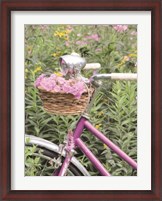 Framed Pink Garden Bike