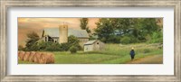 Framed Amish Barefoot Farmer
