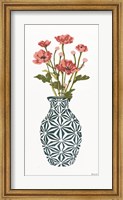 Framed Tile Vase with Bouquet I