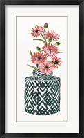 Framed Tile Vase with Bouquet II