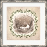 Framed Winter Scene Engraving