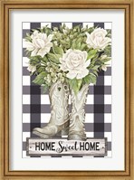 Framed Home Sweet Home Cowboy Boots