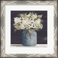 Framed White Flowers I