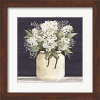 Framed 'White Flowers II' border=