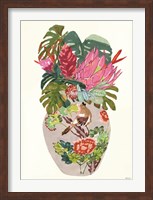 Framed Tropical Vase II