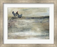 Framed Rooster Duet