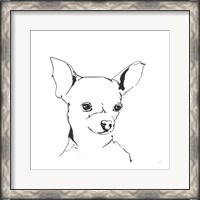 Framed 'Line Dog Chihuahua' border=