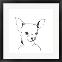 Framed 'Line Dog Chihuahua' border=