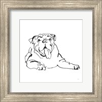 Framed Line Dog Bulldog I