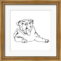 Framed Line Dog Bulldog I