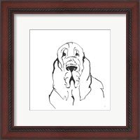 Framed 'Line Dog Bloodhound II' border=