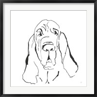 Framed Line Dog Bloodhound I